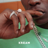 KREAM S925 sterling silver natural pearl ring - COPPING THREADS - KREAM